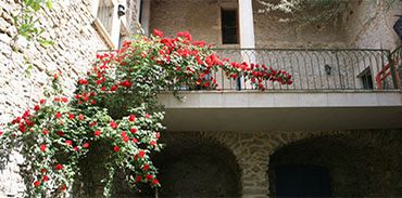 Terrasse vue du jardin